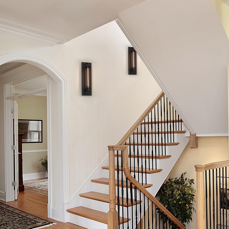 GEPOW Black Wall Sconces, 1-Light Modern Farmhouse Sconces Wall Lighting,