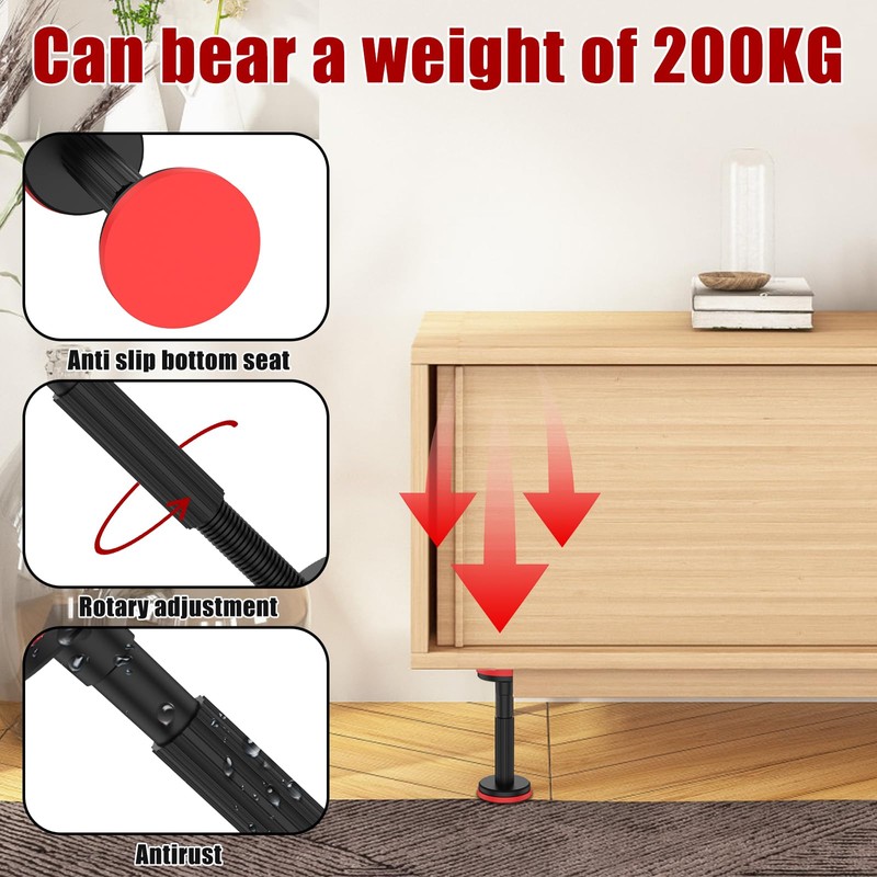 NIHUIFDPY 2Pcs Telescopic Support Rod 18-45cm Adjustable 3rd Hand Support