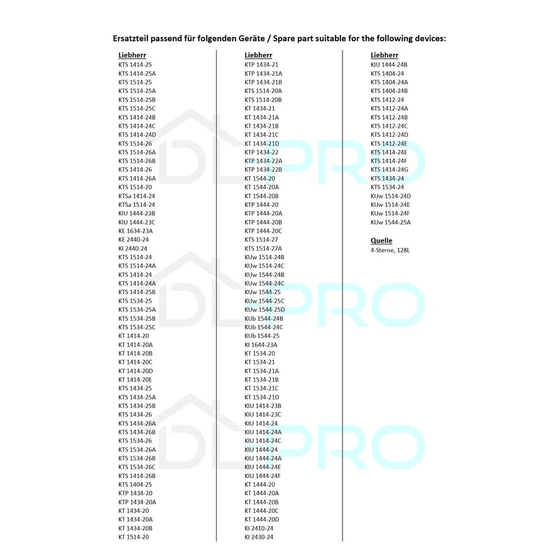 DL-pro Thermostat Compatible with Liebherr 6151188 Ranco K59-L2684 K59L2684 Cooling