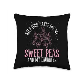 Sweet Pea Flower Seeds Sweet Pea Plants Live Sweet Peas Throw Pillow