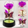 Glass Rose in Glass Dome, Light Up Flower, Eternal Roses