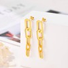 FOCALOOK Women's Earrings 18k Gold Plated Chain Design Dangle Earrings
