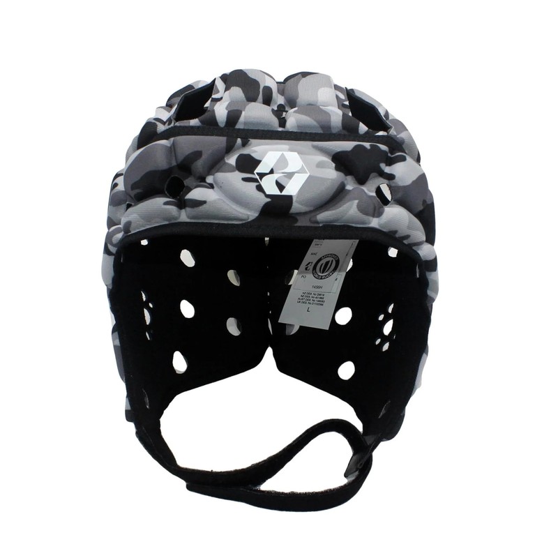 Body Armour Ventilator Head Guard (Camo Black, Medium Boys)