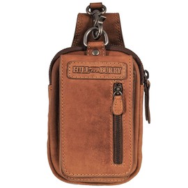 Hill Burry Genuine Leather Bum Bag & Small Shoulder Bag, Belt Bag Made of High-Quality Genuine Leather, Men's, Women's Hiking Bag, Hip Bag, Party Bag (Brown), brown, bum bag
