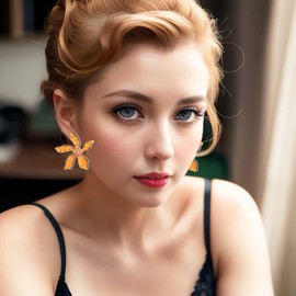 YISXVD Flower Stud Earrings for Women Boho Cute Polka Dot Pattern Floral Earrings Summer Prom Party Jewelry Earrings, Large, Metal, No Gemstone