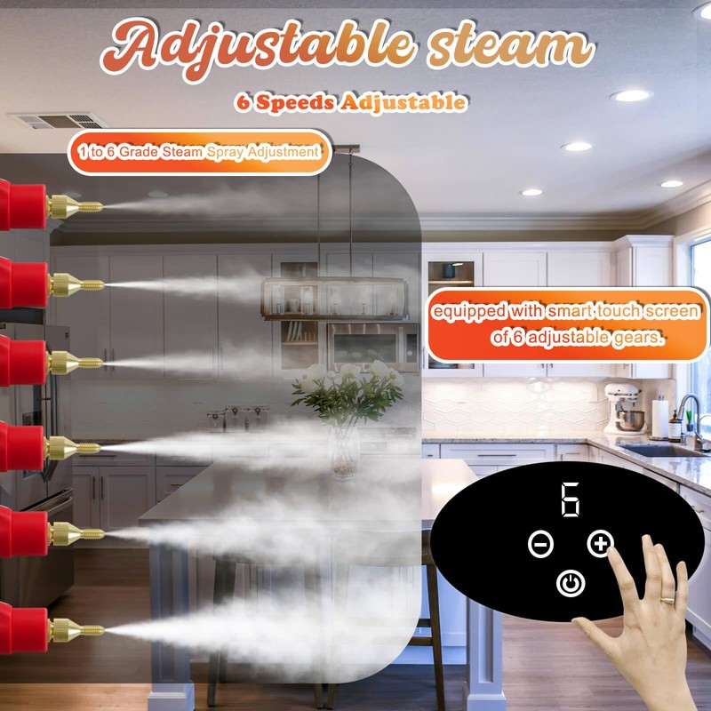 HCCTWOOW 2500W Handheld Steam Cleaner,Steamer for Cleaning,15SFast Heating High Pressure