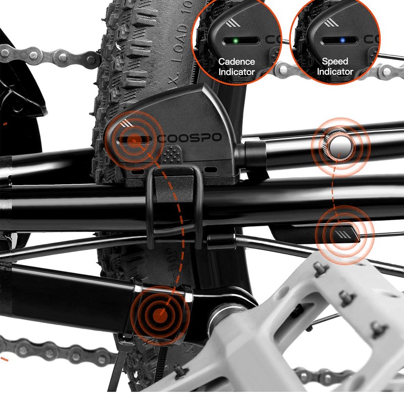 COOSPO Cadence and Speed Sensor, Bluetooth ANT+ RPM Cycling Cadence