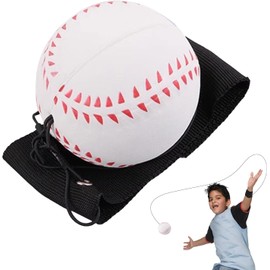 Essivox Sports Wrist Return Ball, Baseball on String with Rubber Rebound Ball, Elastic Wristband for Training