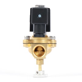 U.S. Solid Brass Electric Solenoid Valve with Manual Override Powerless Closed (3/4 Inch, 230 V)