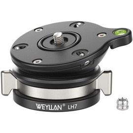 WEYLLAN LH7 Leveling Base Tripod Leveling Base Camera Leveler with 3/8" Thread Accurate +/-15° Angle Adjustment Offset Level for Multi-Scene Applications for Photography, Recording, Observation