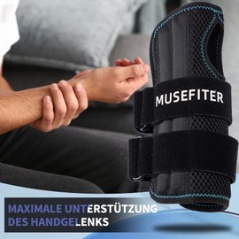 MUSEFITER Wrist Support for Carpal Tunnel, Adjustable Night Support Splint for Men and Women, Right Hand L/XL