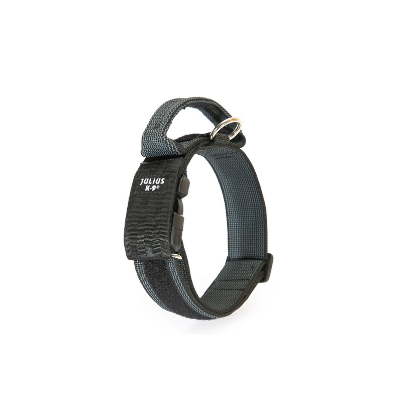 Julius-K9 Colour and Gray Collar with Handle, Safety Lock and