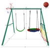 CYFIE Swing Set, Outdoor Playset Kids Saucer Swing, Belt Swing,