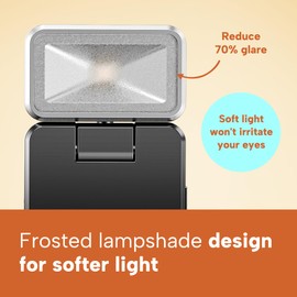 86lux Book Light, Rechargeable Reading Lights for Books in Bed, Ultralight Clip-on LED Bookmark Lamp with 3 Amber Colors & Stepless Dimming for Night Reading for Book Lovers, Kids, White