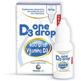 Vitamina D3 ONEDROP frasco con 3 mL, 400 UI
