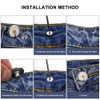 15 Sets Replacement Jeans Buttons, 17mm No-Sew Nailess Removable Metal