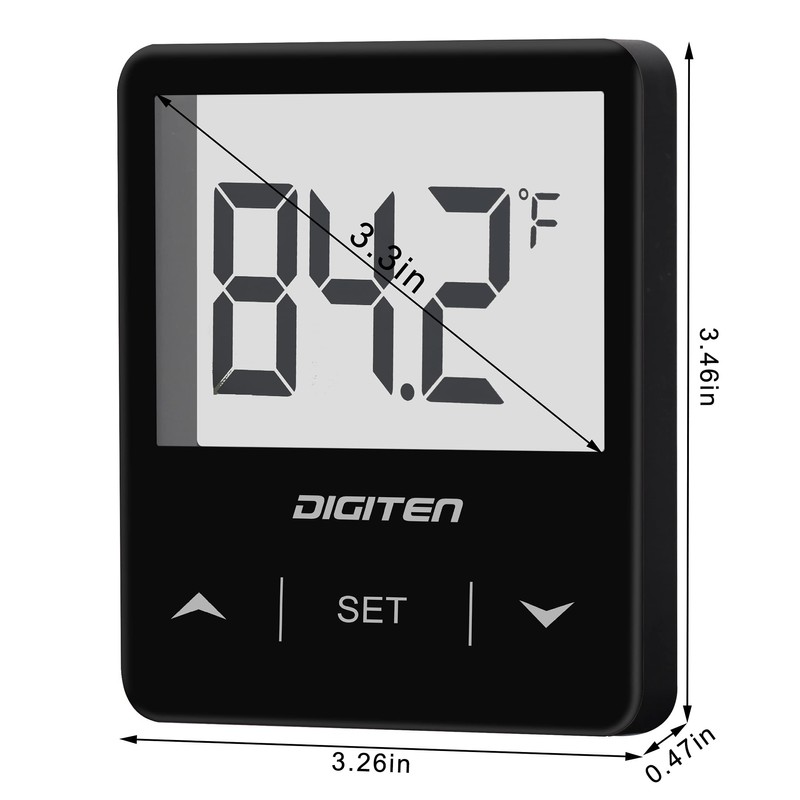 DIGITEN Aquarium Thermometer Digital Fish Tank Thermometer Stick On Water