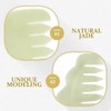 Healifty Jade Stone Massage Comb 2 Pieces - Guasha Scalp
