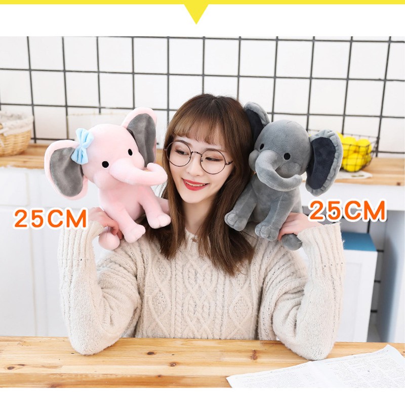 Elephant Plush Toy Multipurpose Cute Safe Comfortable Soft Fluffy Stuffed