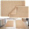 Tinideya Waffle Bathroom Rugs and Mats Sets 2 Pcs Waffle
