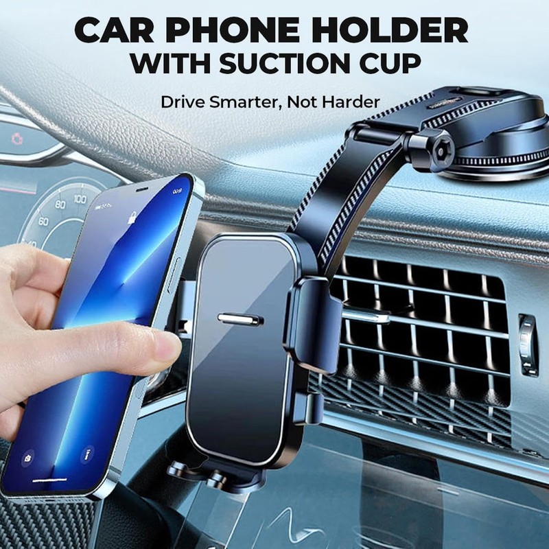 Genérico Car Phone Mount Adjustable Versatile Wide Angle Suction Cup