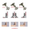 LOOTICH 105 Degree Inset Hinges 35 mm for Kitchen Cabinet