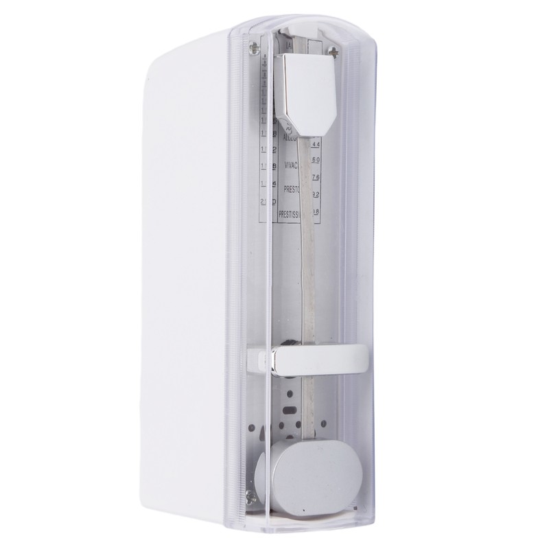 Mini Mechanical Metronome Portable 11x5x3cm White Musical Instrument Accessories for