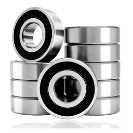 10 Pcs 6201-2RS Ball Bearings,Bearing Steel, Double Rubber& High RPM Support, Sealed Miniature Deep Groove Ball Bearing