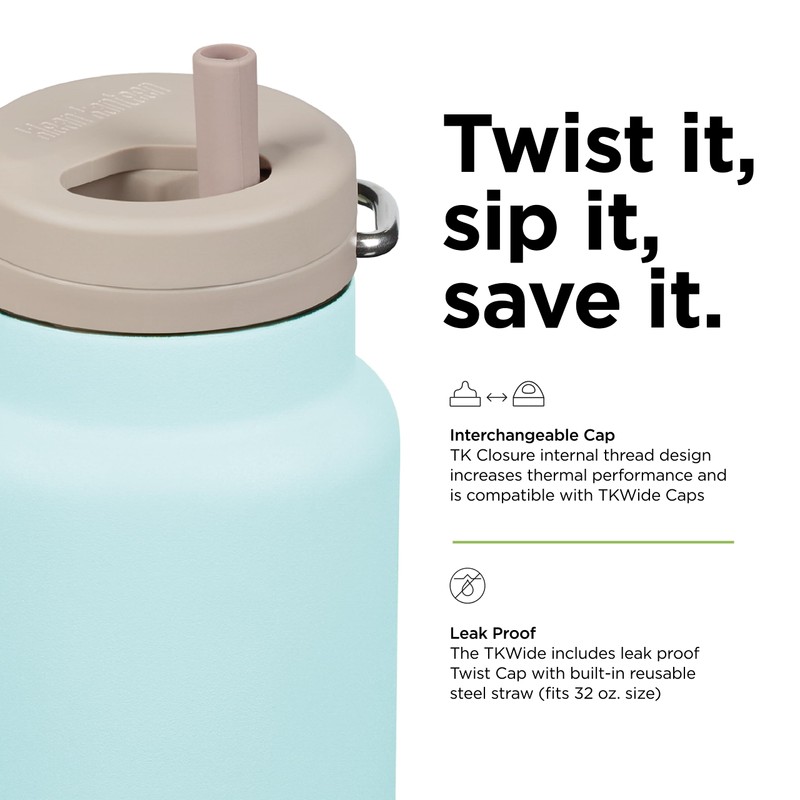 Klean Kanteen TKWide 907g (with twist cap) - Blue Tinted