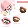 KALIDI - Bolso bandolera acolchado pequeño para mujer, de nailon