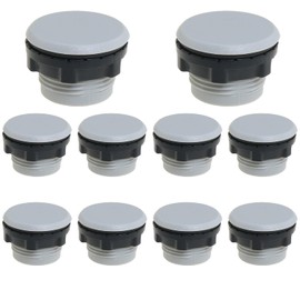 Heyous 10PCS 22mm Grey Plastic Push Button Switch Hole Panel Plugs Button Box Hole Plug Distribution Box Panel Plug Indicator Lamp Push Button Switch Protective Cover for Emergency Stop Switch