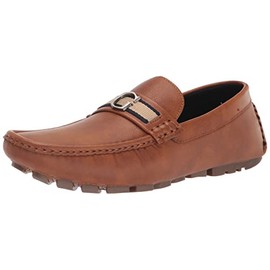 GUESS Men's AUROLO Driving Style Loafer, Cognac 210, 10.5