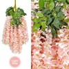 U'Artlines 12 Pack (Total 43.2 Feet) Artificial Fake Wisteria Vine