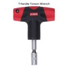 T Handle Wrench Fixed Torsion Chrome Vanadium Steel 1/4in Hex