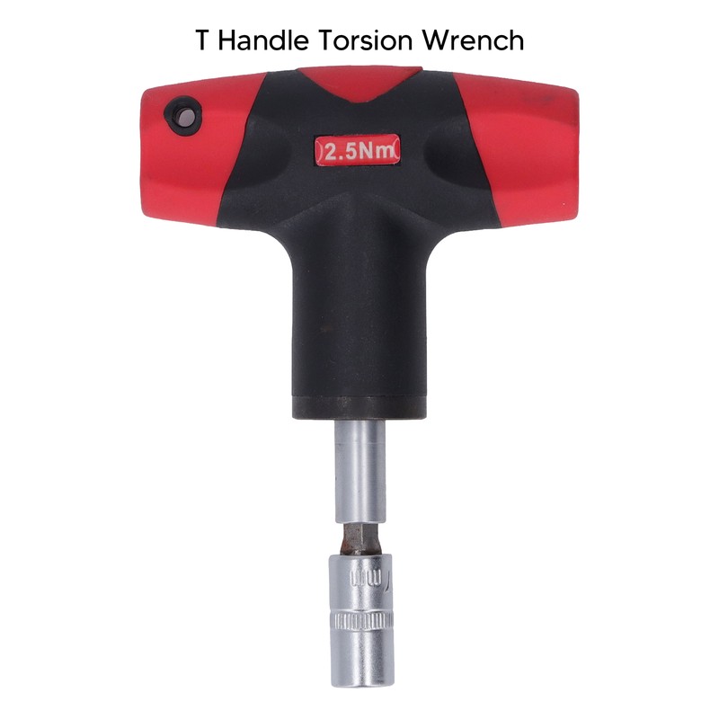 T Handle Wrench Fixed Torsion Chrome Vanadium Steel 1/4in Hex