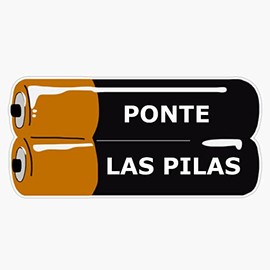 Ponte Las Pilas Bumper Sticker Vinyl Decal 5 inches
