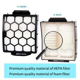 Benfosh Foam and Hepa Filter for Shark NV602UKT Filters,for Shark Vacuum Filters NV702UKT NV702UK NZ690UK NZ690UKT,1 HEPA Filters, 2 Filters Foam & 2 Felt Filters