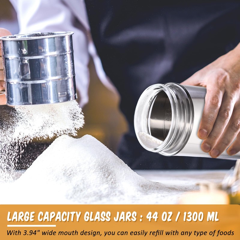 Mimorou 6 Pack Kitchen Canisters Set Airtight Coffee Sugar Tea