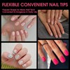 Short Square Soft Gel Nail Tips, BORNBYME 216 PCS Pre