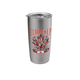 Elbow's Up - Never 51 Canada Flag Maple Leaf and Coffee Men Stainless Steel Insulated Tumbler
