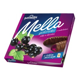 Jutrzenka MELLA Cocolate Coated Blackcurrant Jelly, 6.7oz