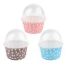 100 piezas de mini forros para cupcakes, vasos redondos de