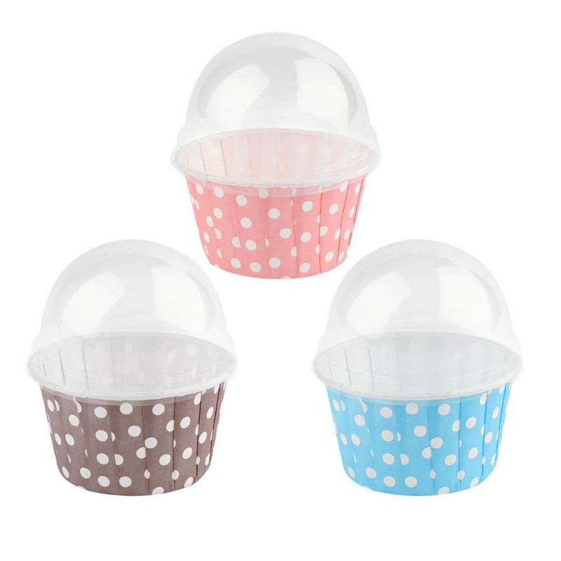 100 piezas de mini forros para cupcakes, vasos redondos de
