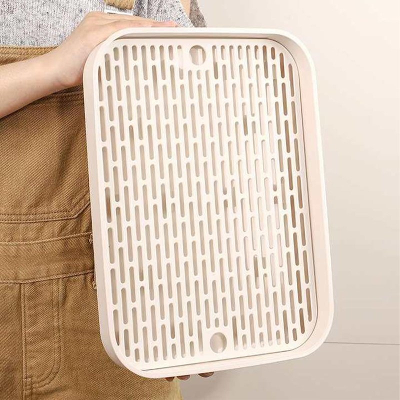 Eabdice Multifunctional Drain Board, Double Layer Drip Tray, Drainer with