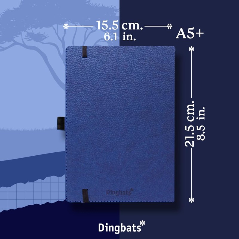 Dingbats* Wildlife Plain Journal A5 - Vegan Leather Hard Cover,