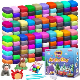 ESSENSON Air Dry Clay 180 Colors, Modeling Clay for Kids, DIY Molding Magic Clay for with Tools, Toys Gifts for Age 3 4 5 6 7 8+ Years Old Boys Girls Kids
