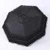 Ruoxian Black Princess Lace Folding Umbrella with UV Protection, Auto