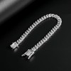 Gemsme 6MM Cuban Bracelet for Women Men, 18K White Gold
