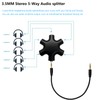 Typheoniks 5-Jack Audio Headphone Splitter for 3.5mm Devices Multi Earphone