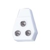 Electrovision White Right Angled Coaxial Y Splitter with Line Plug